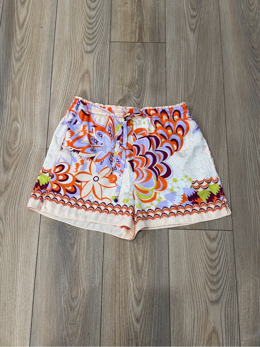 Zara Printed Drawstring Shorts